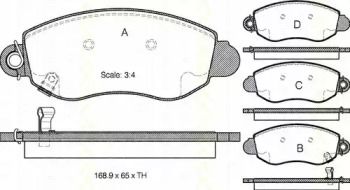 Тормозные колодки Triscan 8110 16007.