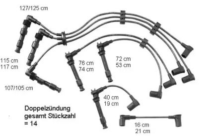 Высоковольтные провода зажигания на Порше 911  Beru ZEF601.