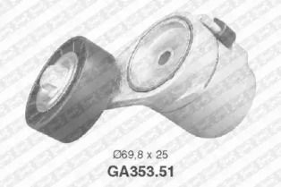 Натяжной ролик ремня генератора на Opel Tigra  SNR GA353.51.