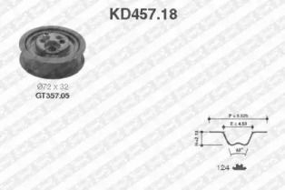 Комплект ременя ГРМ SNR KD457.18.