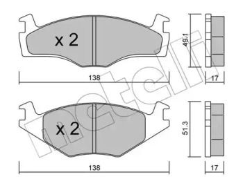 Гальмівні колодки на Volkswagen Polo  Metelli 22-0045-2.