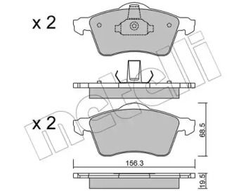 Тормозные колодки Metelli 22-0263-0.