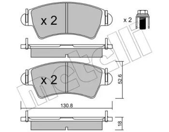 Тормозные колодки на Citroen Xsara  Metelli 22-0313-0.