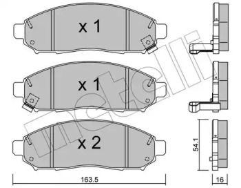 Тормозные колодки на Nissan Pathfinder  Metelli 22-0743-0.