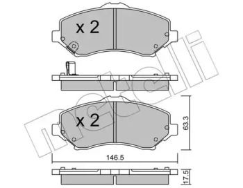 Тормозные колодки на Dodge Nitro  Metelli 22-0862-0.