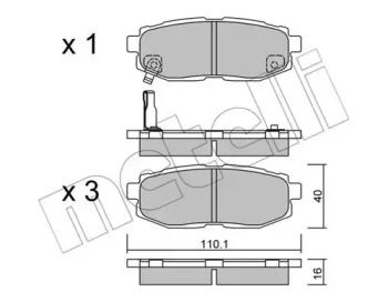 Тормозные колодки на Toyota GT86  Metelli 22-0875-0.
