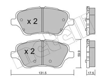 Тормозные колодки на Ford B-Max  Metelli 22-0976-0.