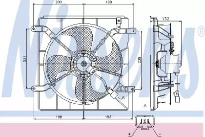 Вентилятор охолодження радіатора на Honda CR-V  Nissens 85046.