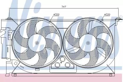 Вентилятор охлаждения радиатора на Пежо 306  Nissens 85083.