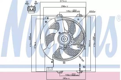 Вентилятор охлаждения радиатора на Rover 400  Nissens 85267.