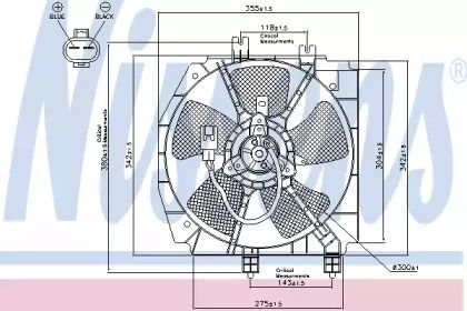 Вентилятор охолодження радіатора на Mazda Premacy  Nissens 85274.