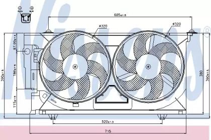 Вентилятор охлаждения радиатора на Peugeot 306  Nissens 85321.