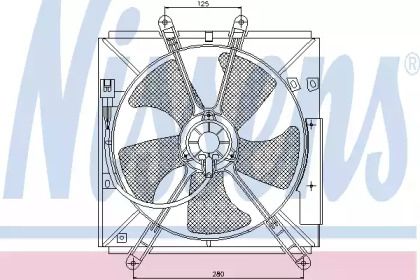 Вентилятор охолодження радіатора на Toyota Corolla 110 Nissens 85330.