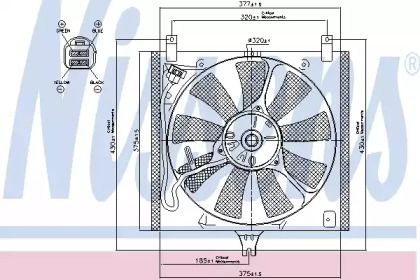 Вентилятор охлаждения радиатора на Suzuki Ignis  Nissens 85385.