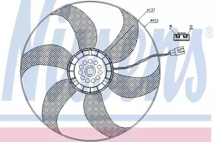 Вентилятор кондиціонера на Мерседес Віто  Nissens 85403.