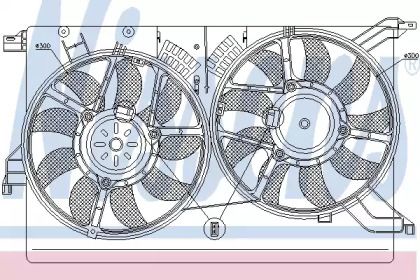 Вентилятор охлаждения радиатора на Opel Signum  Nissens 85523.