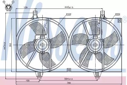 Вентилятор охлаждения радиатора на Nissan Almera  Nissens 85526.