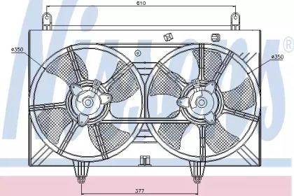 Вентилятор охлаждения радиатора на Infiniti FX  Nissens 85615.