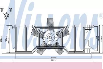 Вентилятор охлаждения радиатора Nissens 85630.
