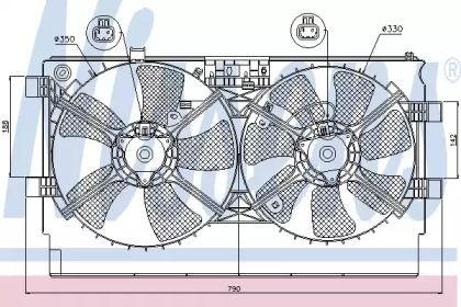 Вентилятор охлаждения радиатора Nissens 85635.