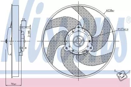 Вентилятор охлаждения радиатора на Citroen Xsara  Nissens 85667.