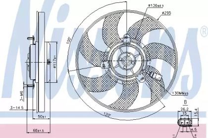 Вентилятор охлаждения радиатора на Seat Altea  Nissens 85733.
