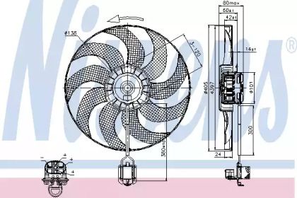 Вентилятор охолодження радіатора Nissens 85748.