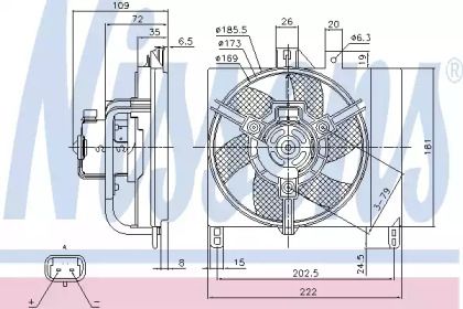Вентилятор охлаждения радиатора на Smart City-Coupe  Nissens 85765.