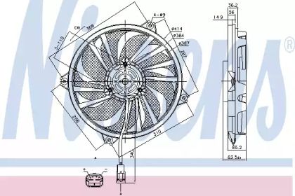 Вентилятор охлаждения радиатора на Peugeot Partner  Nissens 85789.
