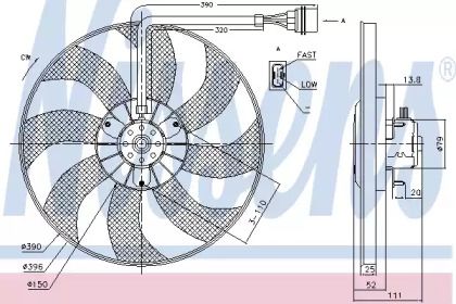 Вентилятор охлаждения радиатора на Seat Ibiza  Nissens 85796.