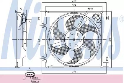 Вентилятор охлаждения радиатора Nissens 85869.