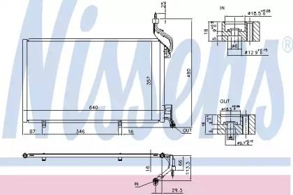 Радиатор кондиционера Nissens 940515.