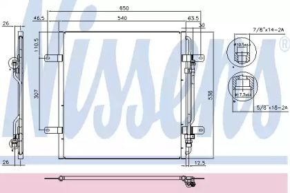 Радиатор кондиционера Nissens 94337.