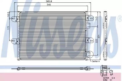 Радиатор кондиционера Nissens 94764.