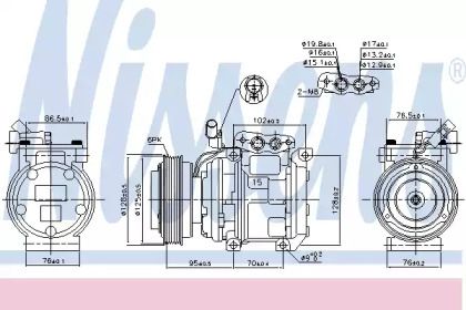 Компрессор кондиционера Nissens 890233.