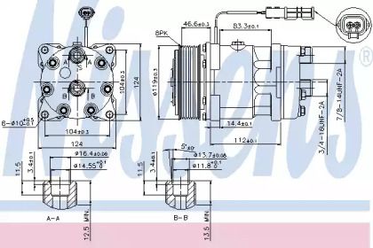 Компрессор кондиционера Nissens 89459.