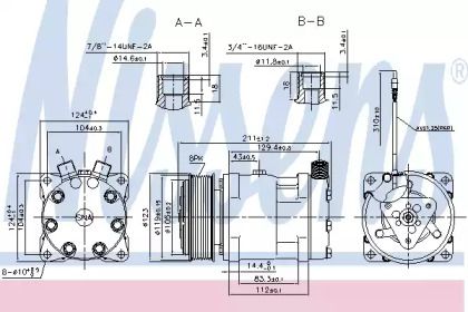 Компрессор кондиционера Nissens 89632.