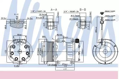 Компрессор кондиционера Nissens 89640.