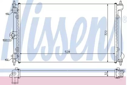Радиатор охлаждения двигателя Nissens 651731.