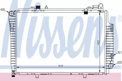 Алюмінієвий радіатор охолодження двигуна на Mercedes-Benz C-Class  Nissens 62765.