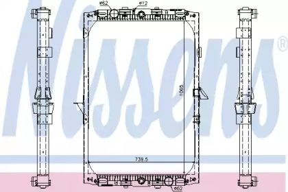 Алюминиевый радиатор охлаждения двигателя Nissens 61417A.