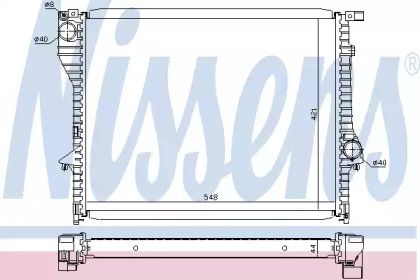 Алюминиевый радиатор охлаждения двигателя Nissens 60638.