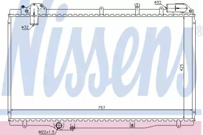 Алюминиевый радиатор охлаждения двигателя Nissens 63791.