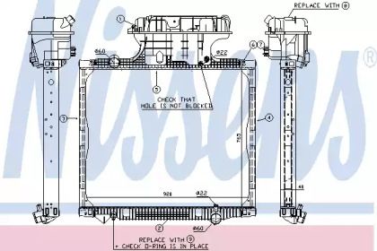 Радиатор охлаждения двигателя Nissens 62875.