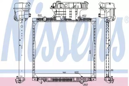 Радиатор охлаждения двигателя Nissens 67225.
