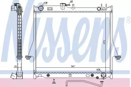 Радиатор охлаждения двигателя Nissens 60854.