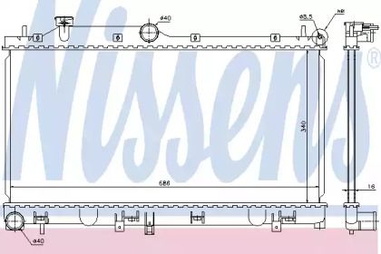 Радиатор охлаждения двигателя на Subaru Impreza  Nissens 67717.