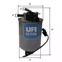 Топливный фильтр Ufi 24.018.01.