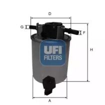 Топливный фильтр на Infiniti QX50  Ufi 24.020.01.