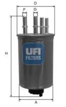 Топливный фильтр Ufi 24.130.00.